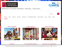 Tablet Screenshot of coventrycathedral.org.uk